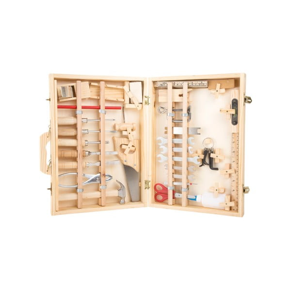 Dziecięcy drewniany zestaw narzędzi z kuferkiem Legler Deluxe