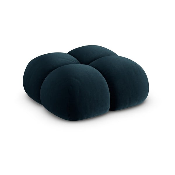 Ciemnoniebieski aksamitny podnóżek Loretto – Cosmopolitan Design-image-2