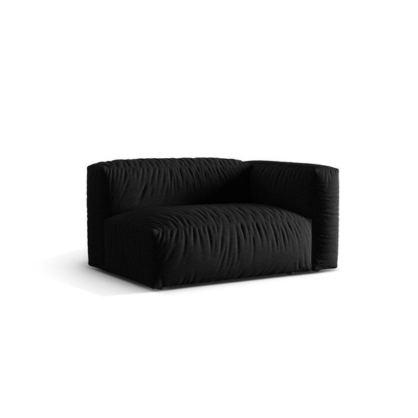 Czarny moduł sofy (prawostronny) Martina – Micadoni Home-image-2