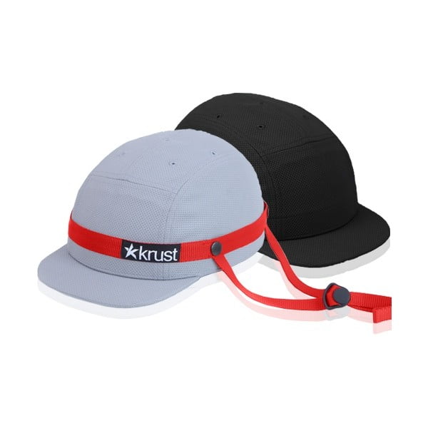 Kask rowerowy Krust grey/red/black z zapasową czapką, rozmiar M/L