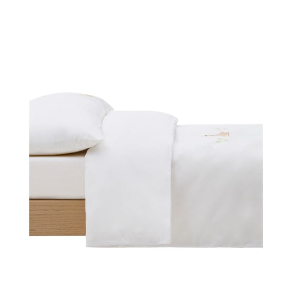 Biała pościel dziecięca do łóżeczka z perkalu bawełnianego 70x140 cm Milu – Kave Home