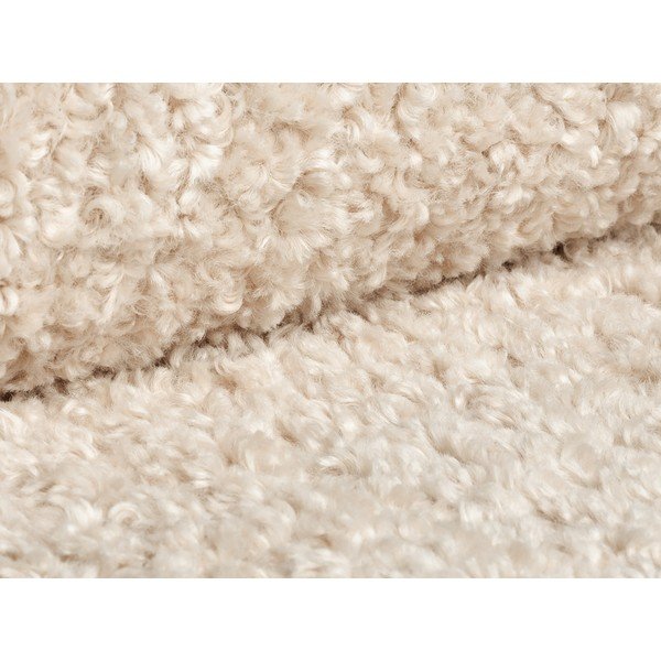 Beżowy puf z materiału bouclé Dia – Micadoni -image-2