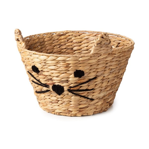 Dziecięcy kosz na zabawki z hiacyntu wodnego w naturalnym kolorze ø 35x26 cm Cat – Compactor