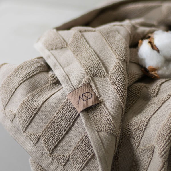 Beżowe bawełniane ręczniki zestaw 2 szt. 35x55 cm Geo – Mette Ditmer Denmark-image-2