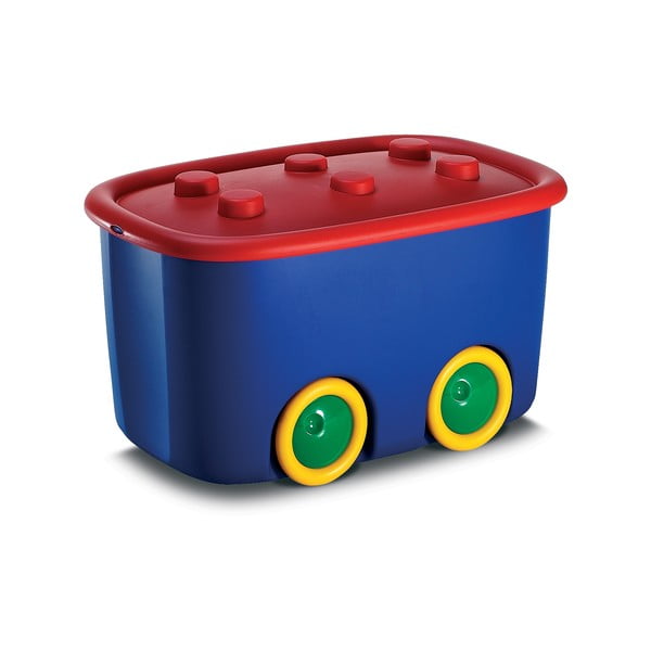 Niebieski plastikowy pojemnik dziecięcy 58x39x32 cm Funny Box – KIS
