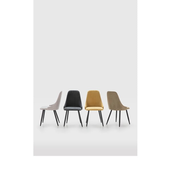 Ciemnoszare krzesła zestaw 4 szt. Mani – Marckeric-image-1