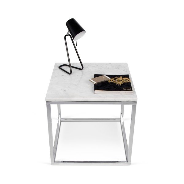 Biały stolik w dekorze marmuru TemaHome Prairie Marble-image-1