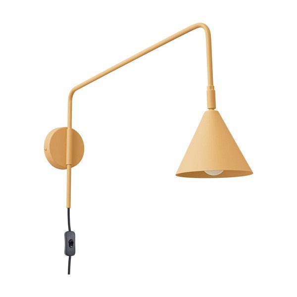 Żółty kinkiet do kontaktu ø 14 cm Zylo – Sollux