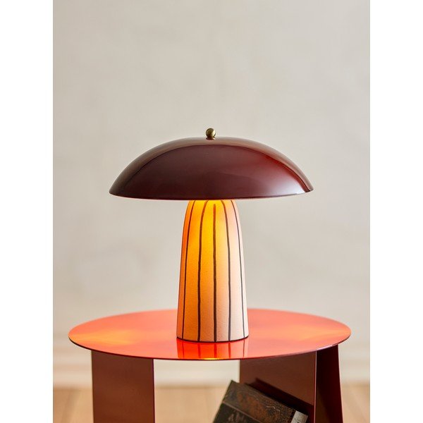 Lampa stołowa ceramiczna z metalowym kloszem (wysokość 32 cm) Arvid – Bloomingville-image-3