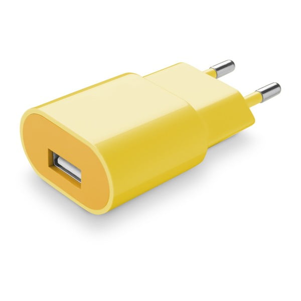 STYLE&COLOR
  sieciowa ładowarka USB Cellularline, 1A, żółta