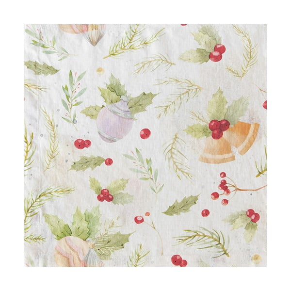 Świąteczna lniana mata stołowa Linen Tales Merry, 40x35 cm-image-1