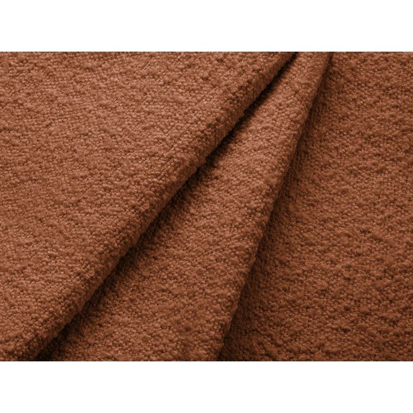 Brązowy puf z materiału bouclé Molino – Micadoni Home-image-3