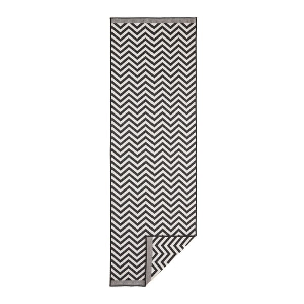 Czarno-kremowy wytrzymały dywan dwustronnny Bougari Twin Supreme Mismo, 80x150 cm