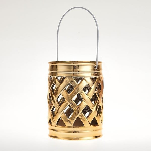 Ceramiczny lampion Gold Deco