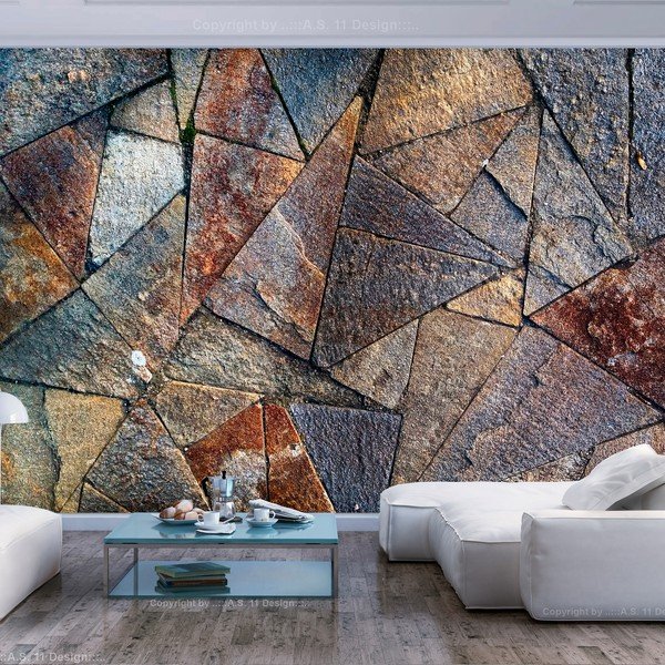 Tapeta wielkoformatowa Artgeist Colourful Pavement Tiles, 400x280 cm-image-1