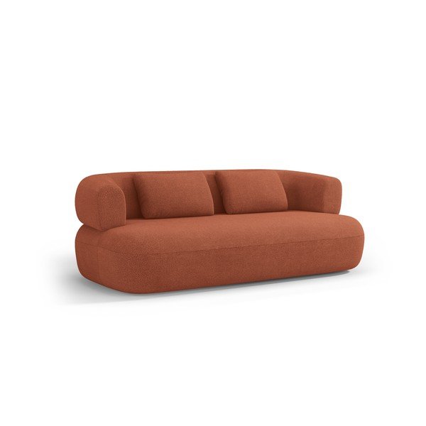 Sofa z materiału bouclé w kolorze terakoty 178 cm Jenny – Micadoni 