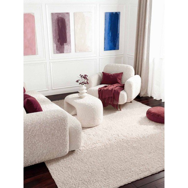 Dywan z materiału bouclé tkany ręcznie w kolorze kości słoniowej 200x290 cm Notting Hill Portobello – Ted Baker-image-2