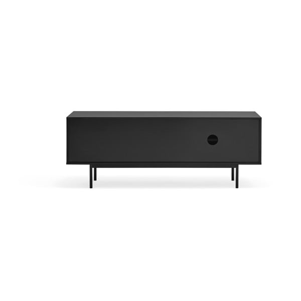 Czarno-naturalna szafka pod TV w dekorze dębu 140x52 cm Sierra – Teulat-image-4