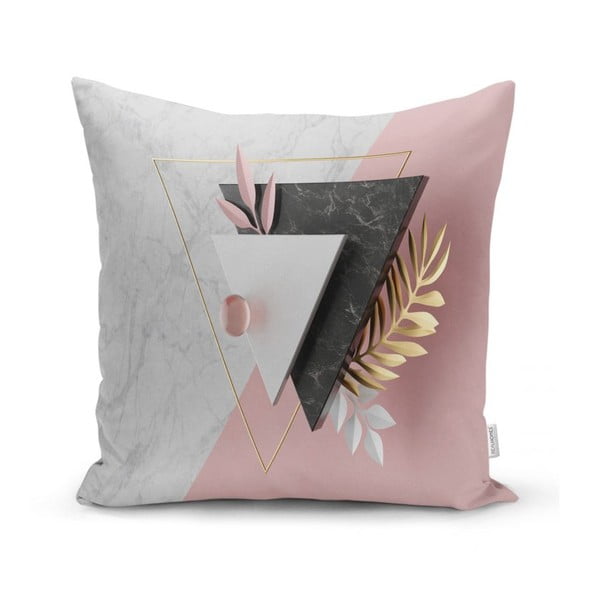 Poszewka na poduszkę Minimalist Cushion Covers BW Marble Triangles, 45x45 cm