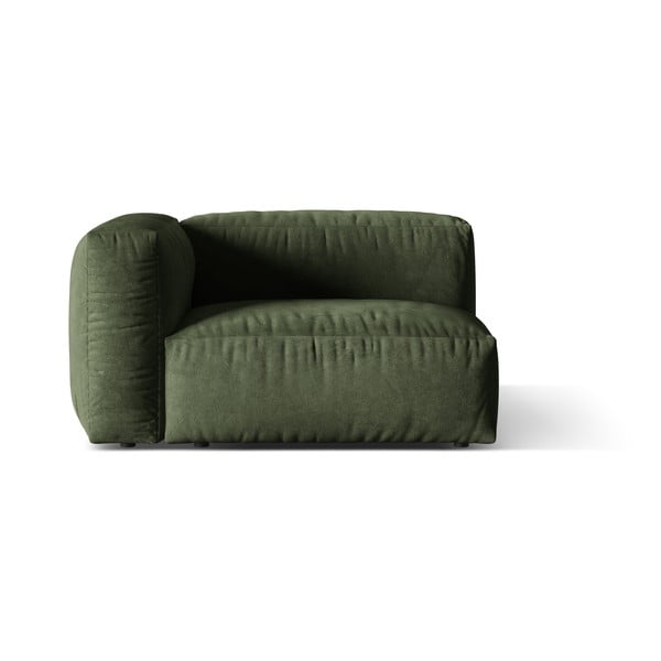 Zielony aksamitny moduł sofy (lewostronny) Martina – Micadoni