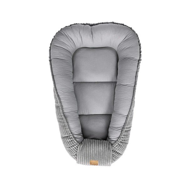 Szary kokon dla niemowląt 55x83 cm – Meowbaby-image-1