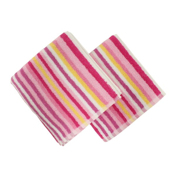 Zestaw 2 ręczników Cizgi Pink, 40x80 cm