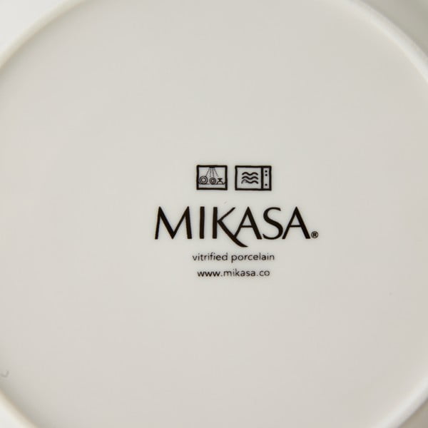 Biały porcelanowy talerz Mikasa Ridget, ø 22 cm-image-3