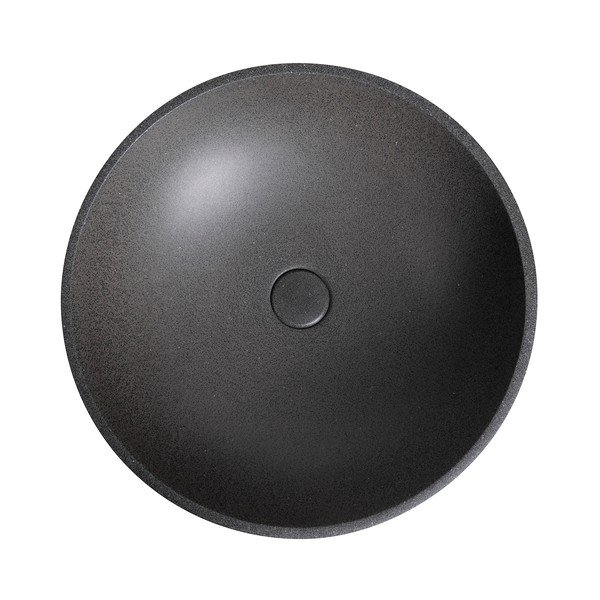 Ciemnoszara betonowa okrągła umywalka ø 44 cm Turf – Sapho-image-2