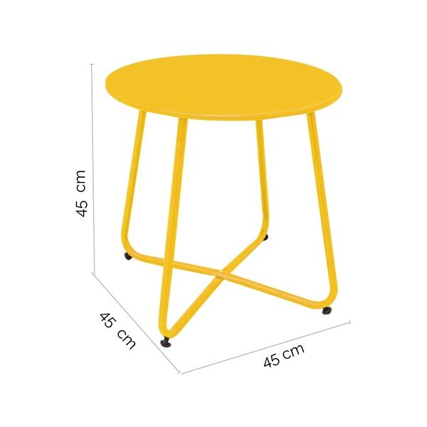 Metalowy okrągły stolik ogrodowy ø 45 cm Luna – LDK Garden-image-2