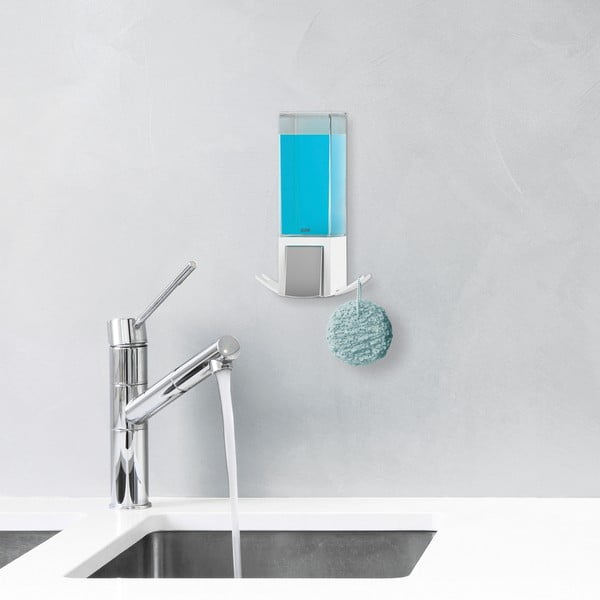 Biały naścienny dozownik do mydła 500 ml – Compactor-image-1