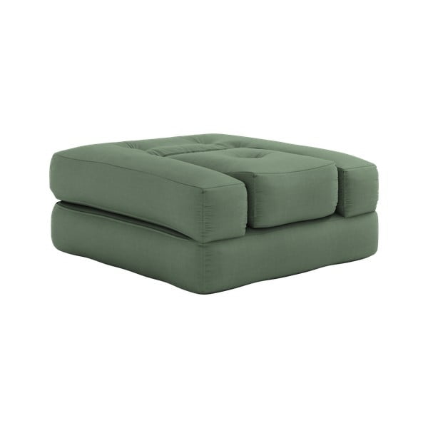 Rozkładany fotel z zielonym obiciem Karup Design Cube Olive Green-image-3