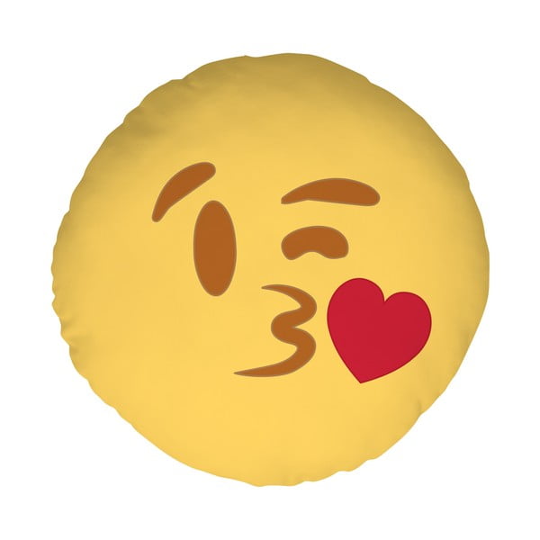 Poduszka Emoji Kiss, 39 cm