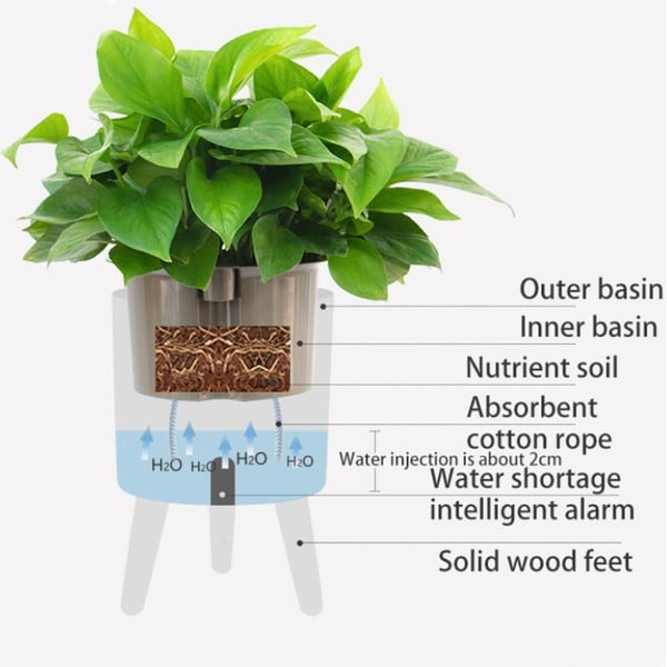 Biała doniczka samonawadniająca Tomasucci Calla, ø 22,8 cm-image-4