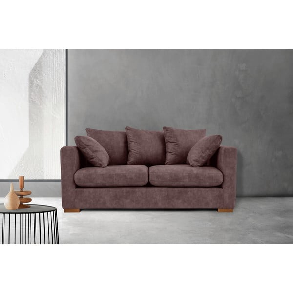 Ciemnobrązowa sofa z imitacji skóry 175 cm Hamburg – Scandic-image-1