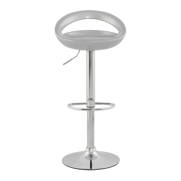 Srebrny regulowany stołek barowy  Kokoon Design Venus