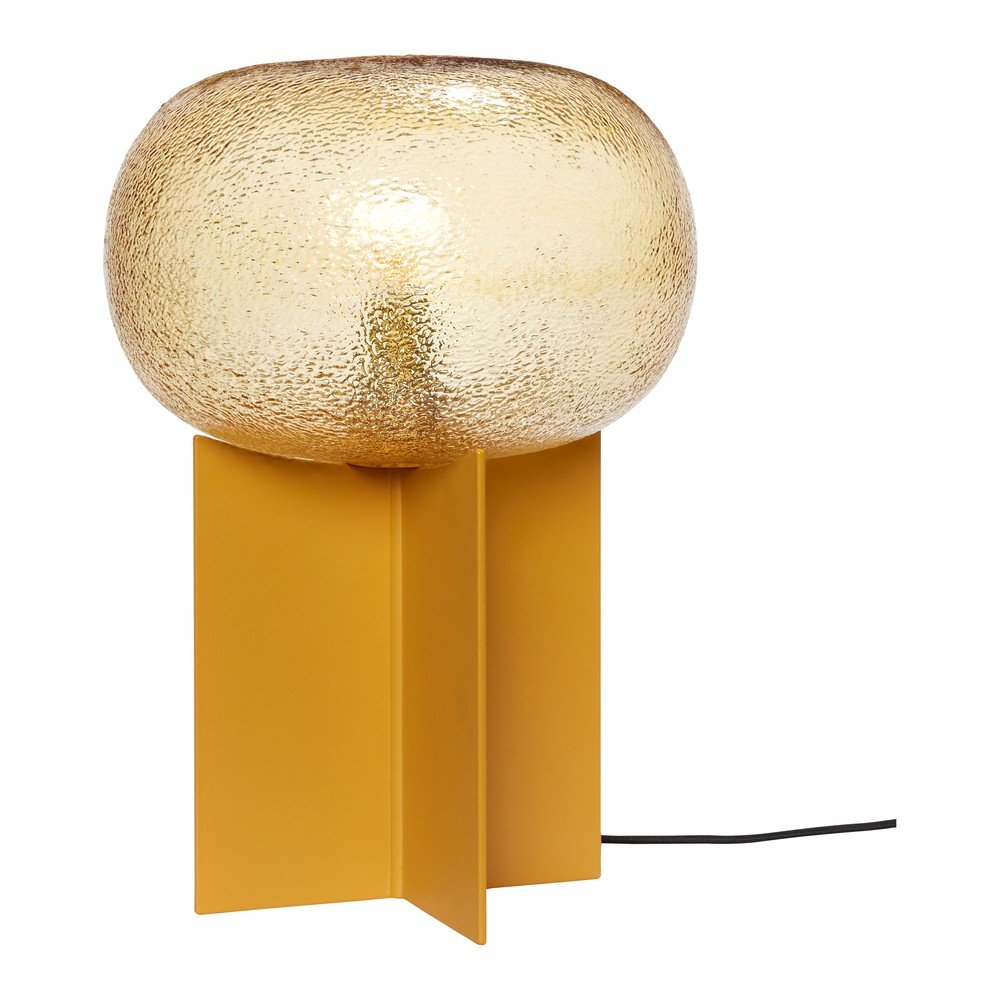 Pomarańczowa lampa stołowa ze szklanym kloszem (wysokość 36 cm) Podium – Hübsch