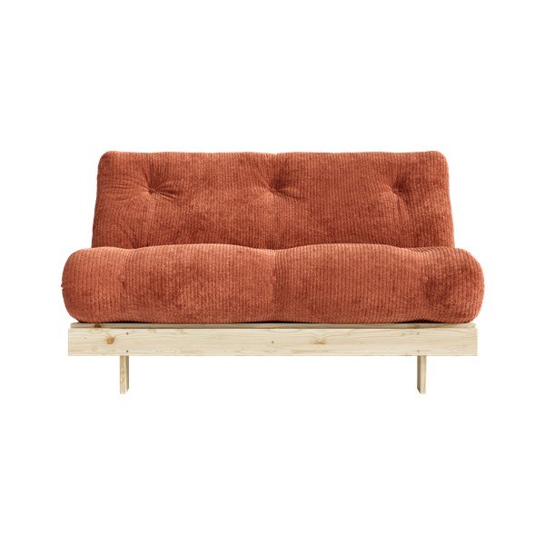 Sztruksowa rozkładana sofa w kolorze terakoty 140 cm Roots – Karup-image-3