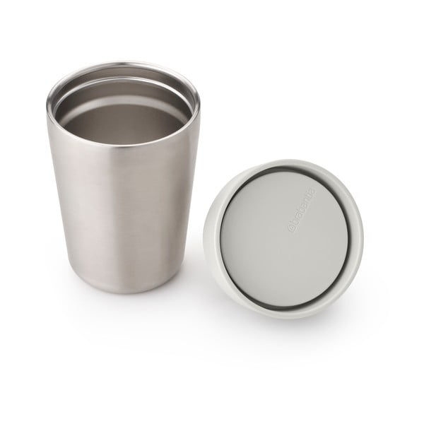 Jasnoszary kubek termiczny 200 ml Make & Take – Brabantia-image-3