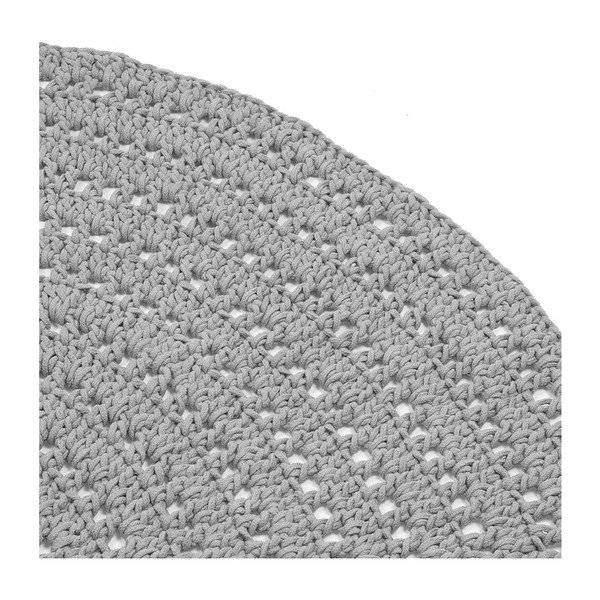 Szary okrągły dywan bawełniany LABEL51 Knitted, ⌀ 150 cm-image-2