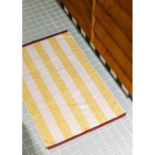 Żółty tekstylny dywanik łazienkowy 50x80 cm Gobo – noo.ma-image-3