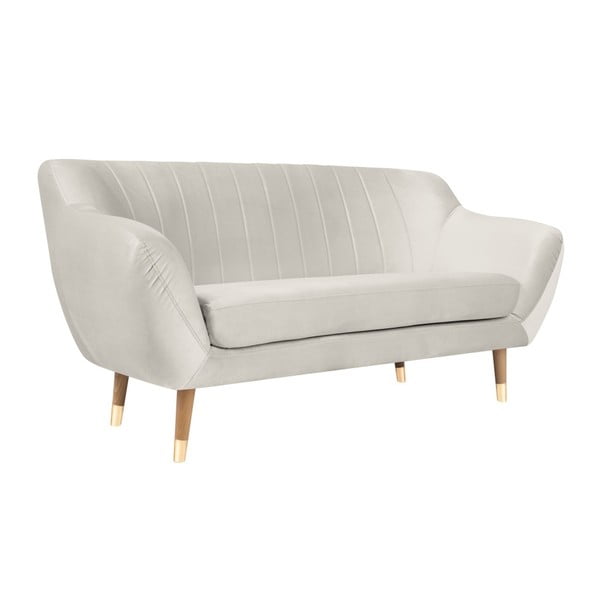 Kremowa aksamitna sofa Mazzini Sofas Benito, 158 cm-image-2