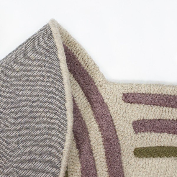 Zielony wełniany dywan tkany ręcznie 140x200 cm Spiral Shaped  – Flair Rugs-image-4