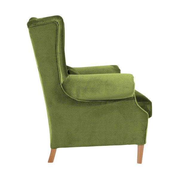 Oliwkowy aksamitny fotel Max Winzer Harvey Velvet-image-4
