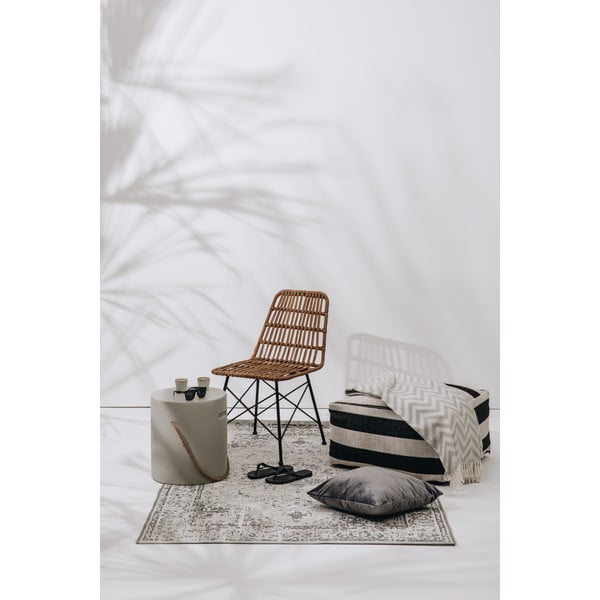 Jasnoszary pled z domieszką bawełny Euromant Chevron, 140x180 cm-image-1