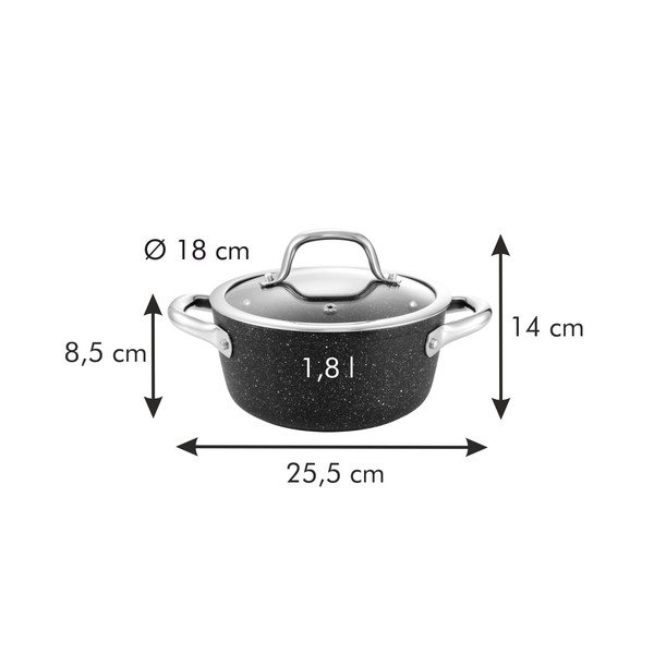 Garnek z powłoką nieprzywierającą i pokrywką 1.8 l President – Tescoma-image-2