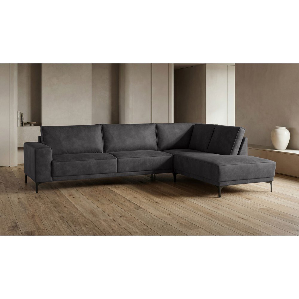 Antracytowy narożnik z imitacji skóry (prawostronny) Copenhagen – Scandic (zdjęcie 6)