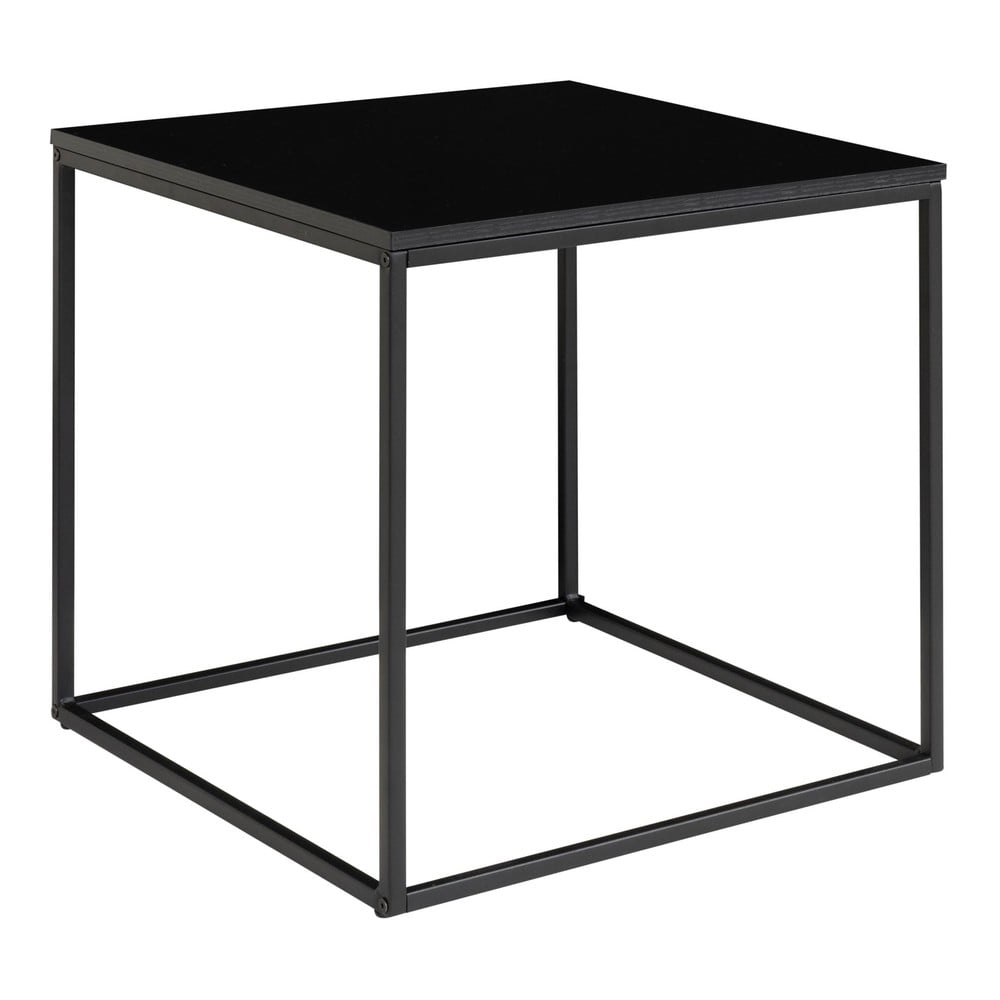Czarny stolik ze stalową konstrukcją House Nordic Vita, 45x45 cm