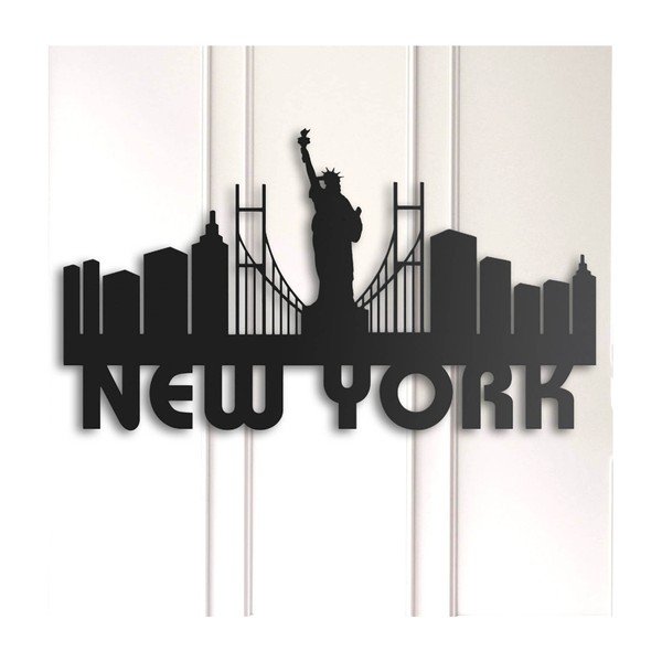 Czarna dekoracja ścienna New York