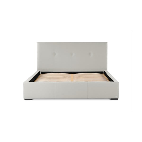 Kremowobiałe łóżko ze schowkiem Guy Laroche Home Serenity, 140x200 cm