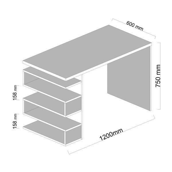 Białe biurko Gardo Snake-image-1